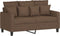 vidaXL - Tweezitsbank - 120 - cm - stof - bruin