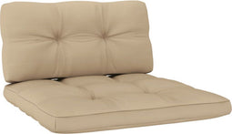 vidaXL Bankkussens pallet 2 st beige