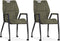 MX Sofa Stoel Olympic met wielen - Mosgroen - set van 2 stuks