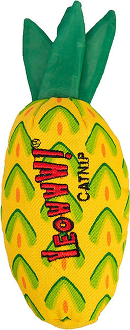 Yeowww! Pineapple Kicker – 17.7 cm - Kattenspeelgoed met Catnip – Ananas met Kattenkruid - Speeltje voor Katten – Geel/Groen - One size
