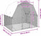 vidaXL - Kippenren - met - dak - 2,5x2x2,25 - m - gegalvaniseerd - staal
