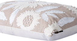 PTMD Sierkussen Osten Bloem - 60x10x40 cm - Stof - Naturel