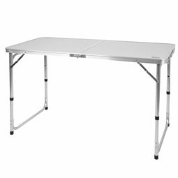 Aktive 63088 In Hoogte Verstelbare Opvouwbare Campingtafel Zilver 120x60x54/60/70 cm