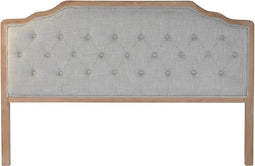 Hoofdbord DKD Home Decor Polyester Lichtgrijs Ek (180 x 10 x 120 cm)
