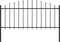 vidaXL - Tuinhek - met - speren - bovenkant - (0,5-0,75)x1,7 - m - staal - zwart
