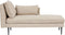 YERRES - Chaise longue - Beige - Linkszijdig - Polyester