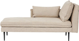 YERRES - Chaise longue - Beige - Rechtszijdig - Polyester
