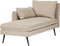 YERRES - Chaise longue - Beige - Rechtszijdig - Polyester