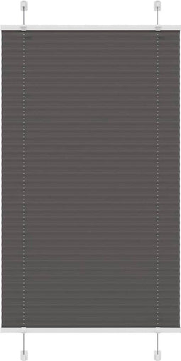 vidaXL - Plissé - rolgordijn - 80x100 - cm - stofbreedte - 79,4 - cm - polyester - zwart