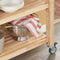 SoBuy FKW24-N - Keukenwagen - 2 lades 2 opbergplanken - Houtkleur 80 x 90 x 40 cm
