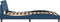 vidaXL - Bedframe - met - hoofdeinde - zonder - matras - 140x190 - cm - stof - blauw