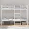 vidaXL - Stapelbed - zonder - matras - 90x200 - cm - staal - wit