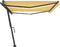 vidaXL - Luifel - handmatig - uittrekbaar - met - LED - 500x300 - cm - geel - en - wit