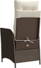 vidaXL - Tuinstoel - verstelbaar - met - kussens - poly - rattan - bruin