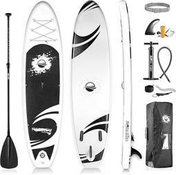 SereneLife SUP board - Antislip Opblaasbare Paddle Board met Peddel, Pomp, Leash en Accessoires