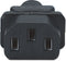 Manhattan - Stroom Aansluitkabel - Euro 2-pin plug (CEE 7/4) naar C13 Female 1,8m Zwart
