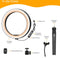 Studio ME - Multicolor Ringlamp - 10 inch/25 cm - RGB - Statief - Bluetooth - Afstandsbediening - USB