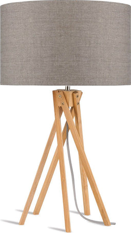 GOOD&MOJO Tafellamp Kilimanjaro - Taupe/Bamboe - Ø32cm - Scandinavisch,Bohemian