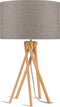 GOOD&MOJO Tafellamp Kilimanjaro - Taupe/Bamboe - Ø32cm - Scandinavisch,Bohemian