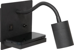 Mexlite wandlamp Upround - wandlamp - dimfunctie - zwart - metaal - 3654ZW