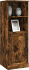 vidaXL - Hoge - kast - 36x35,5x103,5 - cm - bewerkt - hout - gerookt - eikenkleurig