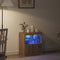 vidaXL - Dressoir - met - LED-verlichting - Artisan - Eiken - 60x37x67 - cm