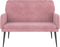 vidaXL - Bankje - 108x79x79 - cm - fluweel - roze