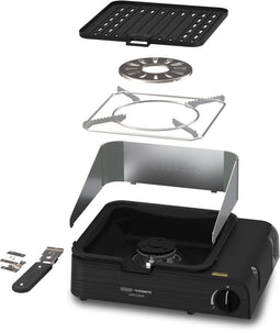 CADAC Dometic - Van Cook FFD BBQ Plate - Compacte gasbarbecue met vlambeveiliging - zwart
