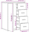 vidaXL - Dressoir - 59x39x80 - cm - bewerkt - hout - gerookt - eikenkleurig