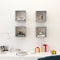 vidaXL - Wandschappen - kubus - 4 - st - 26x15x26 - cm - betongrijs