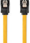 Nedis SATA Kabel - 6 Gbps - SATA 7-Pins Female - SATA 7-Pins Female - Vernikkeld - 0.50 m - Plat - PVC - Geel - Polybag