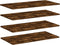 vidaXL - Wandschappen - 4 - st - 80x40x1,5 - cm - bewerkt - hout - gerookt - eikenkleur