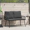 vidaXL - Tuinbank - Zwart - 114x64x78 - cm - Poly - Rattan