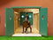 Paardenstal - Houten - 7 Boxen - Schaal 1:24