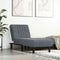 vidaXL - Chaise - longue - fluweel - donkergrijs