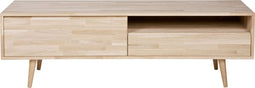 WOOOD Tygo TV-Meubel Met Retro Poten - Eiken - Onbehandeld - 47x150x44