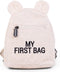 Childhome My First Bag - Kinderrugzak - Teddy Ecru - Zacht & Trendy - Verstelbare Veiligheidsgesp