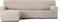 Hoes voor chaise longue met korte armleuning links Eysa JAZ Beige 120 x 120 x 360 cm