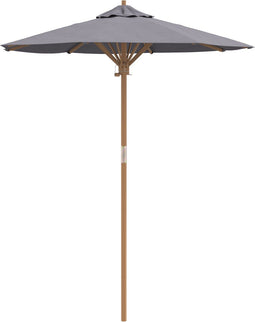 vidaXL - Donkergrijze - Tuinparasol - 180x230 - cm - in - Bamboe