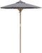 vidaXL - Donkergrijze - Tuinparasol - 180x230 - cm - in - Bamboe