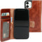 Mobiparts Excellent Wallet Case - Flip Cover - Echt leder - Bruin (iPhone 12 mini)