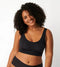 sloggi ZERO Feel Dames Beha top - Comfortabele uitneembare cups - Zwart - Maat L