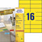 Avery ILK - Gekleurde Etiketten 105 x 37 mm - Permanent klevend - Geel (100 vel)