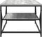 vidaXL - Salontafel - met - Plank - Grijs - Sonoma - 90x50x40 - cm - Bewerkt - Hout