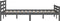 vidaXL - Bedframe - massief - hout - grijs - 150x200 - cm