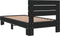 vidaXL - Bedframe - bewerkt - hout - en - metaal - zwart - 90x190 - cm