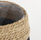 Mica Decorations Jorck Plantenmand - Set van 3 - Handgemaakt met plastic liner - Zwart (set van 3)