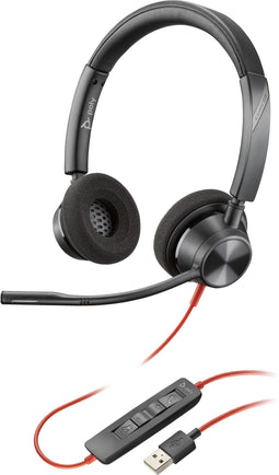 Poly Blackwire 3320 HS - On-Ear Headset - Draad - USB 2.0 - Zwart