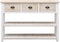 vidaXL - Dressoir - 108x30x76 - cm - massief - paulowniahout - wit - en - rbuin