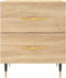 vidaXL - Nachtkastje - 40x35x47,5 - cm - bewerkt - hout - sonoma - eikenkleurig